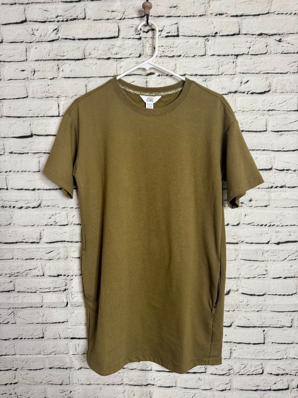 Athleta Girl Limitless Olive T-Shirt Dress
